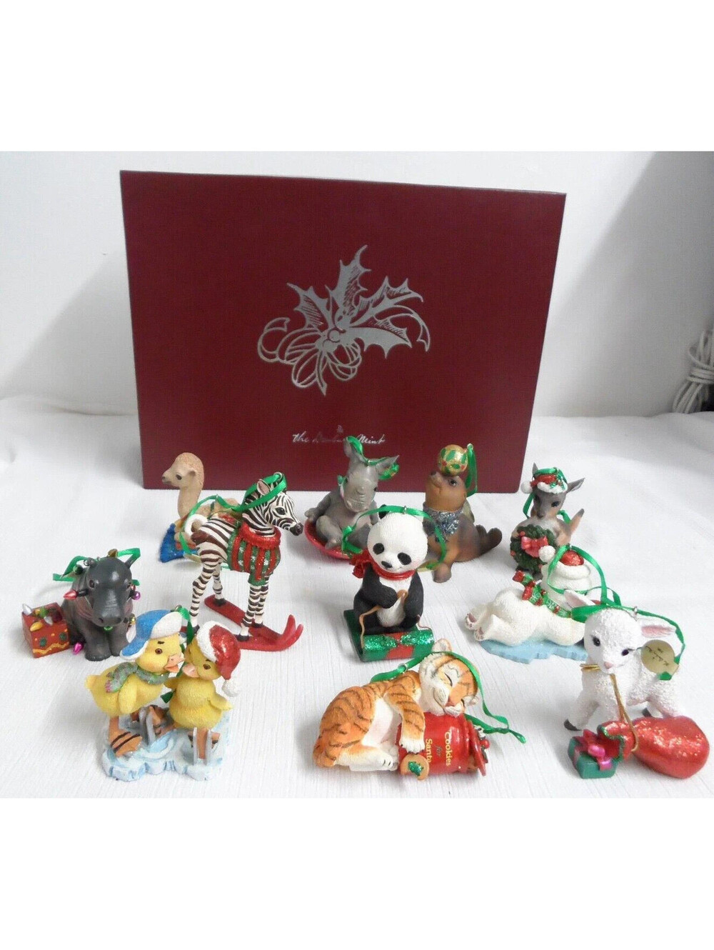 The Danbury Mint Baby Animal Christmas Ornaments Set of 11